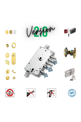 Kit completo de cerradura cilindro europeo puerta de seguridad para cilindro doble Allmet Dierre