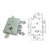 Kit serratura completo porta blindata a cilindro europeo per Gasperotti sporgenza 9 mm