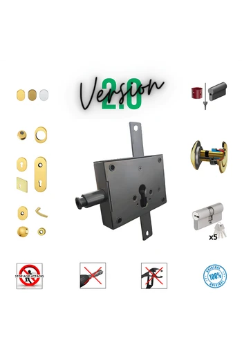 Kit complet de serrure à cylindre européen pour toutes les portes