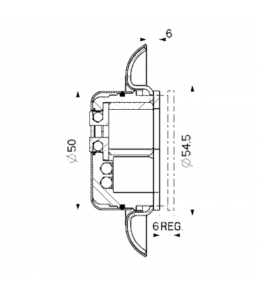 Defender Mottura DF072-I for armored door with European cylinder center distance 38 mm for Cisa Mottura Securemme