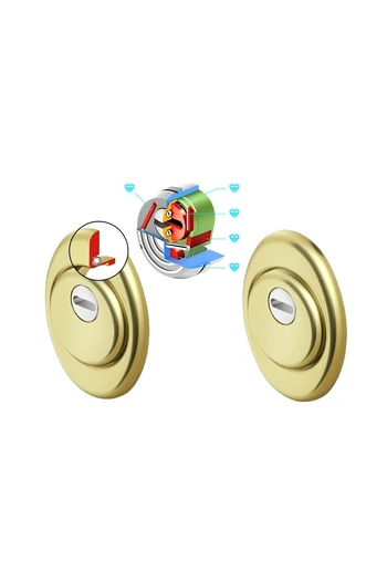 Armored defender Disec Diamond BRONZE for armored door with European cylinder wheelbase 38 mm for Cisa Mottura Securemme