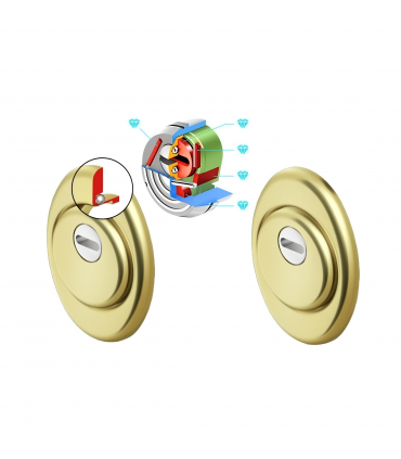 Disec Diamond armored defender for armored door with European cylinder center distance 38 mm for Cisa Mottura Securemme