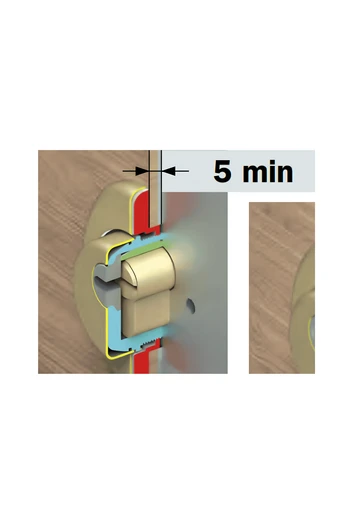 Armored defender Disec Diamond BRONZE for armored door with European cylinder wheelbase 38 mm for Cisa Mottura Securemme