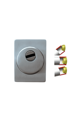 Defender armored square satin chrome antitubo armored door with European cylinder for Cisa Mottura Dierre Securemme
