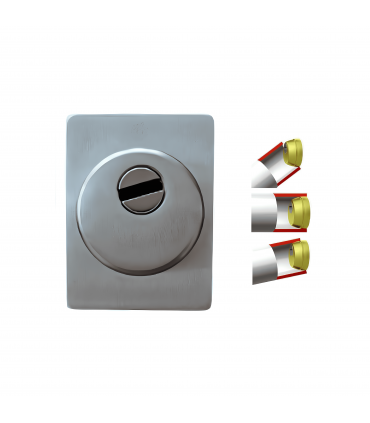 Square armored defender antitubo security door with European cylinder for Cisa Mottura Dierre Securemme