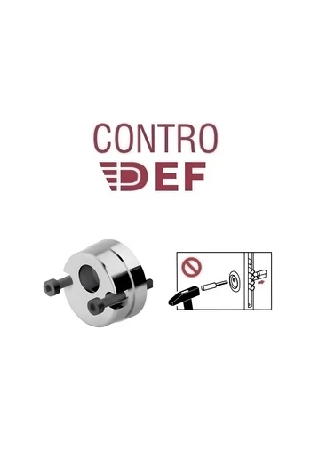 Concealed recessed shatterproof counter-defender for security door