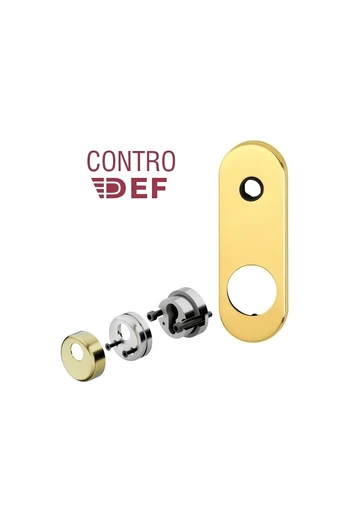 Counterdefender Adjustable shatterproof ring nut Long plate for security door