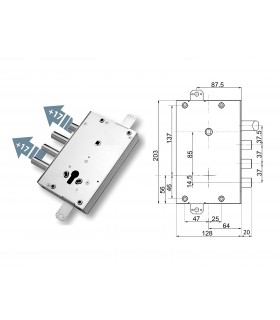 European cylinder security door lock for Alias Cormo