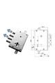 European cylinder security door lock for Cisa 3 extended pins
