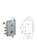 Cerradura de puerta blindada con cilindro europeo para Cisa eléctrica de 3 pitones