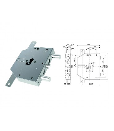 Cerradura de cilindro europeo de seguridad para Esety Corni 50
