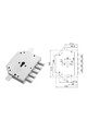 Cerradura de puerta blindada con cilindro europeo para Cr 2251/28 de simple efecto