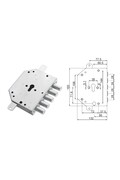 Cerradura de puerta blindada con cilindro europeo para Cr 2251/28 de simple efecto