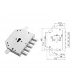 Serratura porta blindata a cilindro europeo per Cr 2251/28 solo mandata