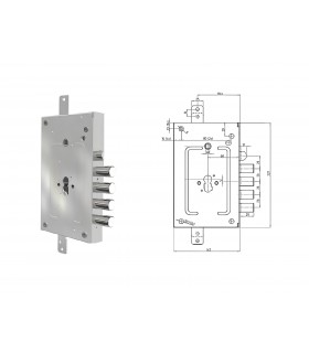 Serratura porta blindata a cilindro europeo per Cr 2655/28