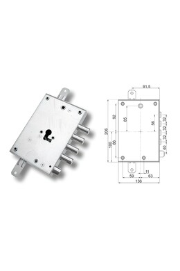 Cerradura de cilindro europeo de seguridad para puertas Dibi