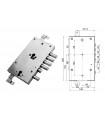 Serratura porta blindata a cilindro europeo per Dierre 2 Cilindri Modificata