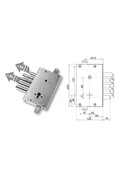 Cerradura de puerta de seguridad de cilindro europeo para Fbs 4 pitones