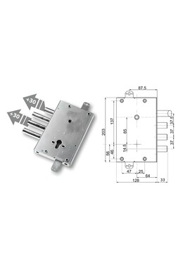Cerradura de puerta de seguridad de cilindro europeo para Fbs 3 pitones