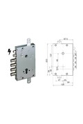Cerradura de puerta blindada con cilindro europeo para Cisa Master 4 pitones eléctrica
