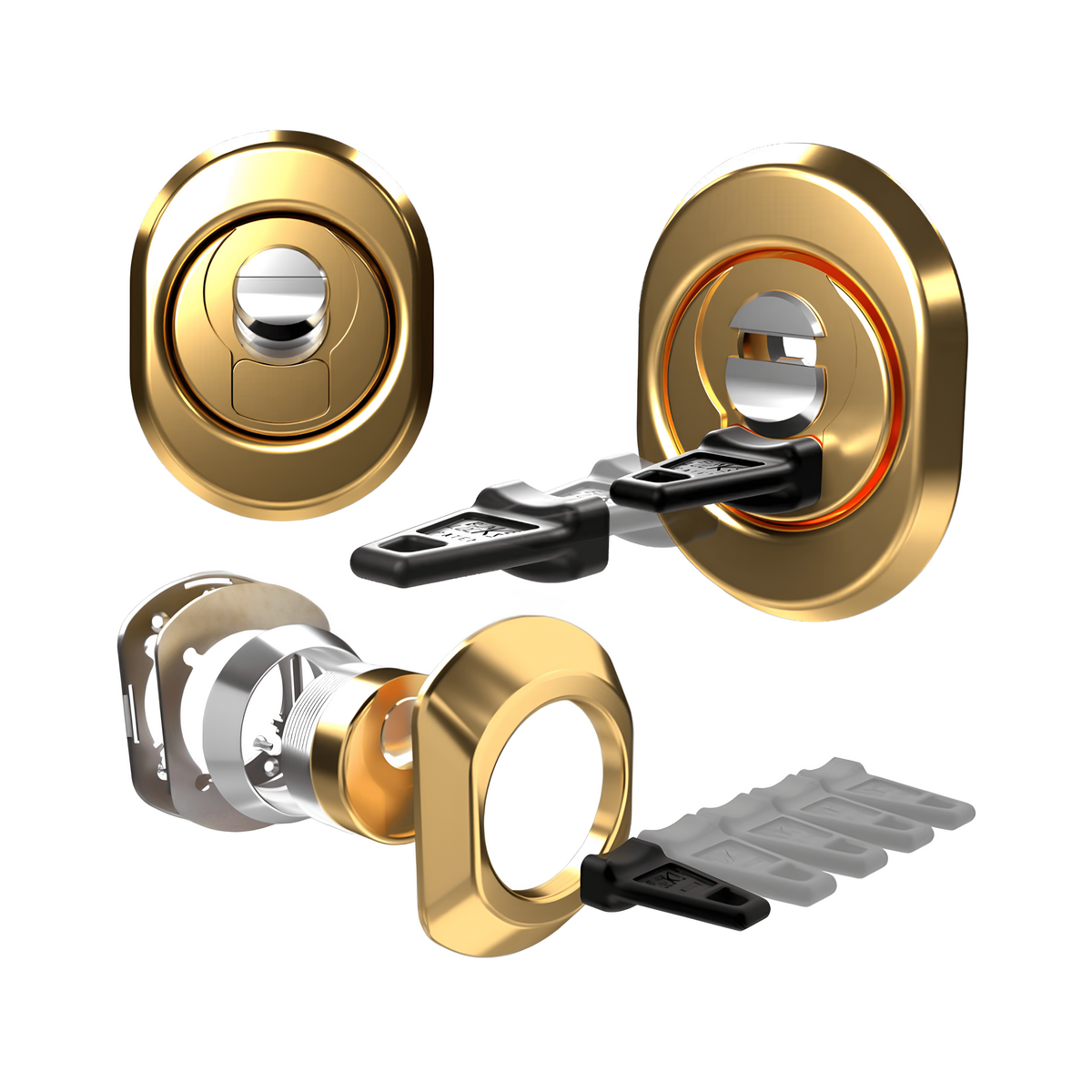 Cipierre Bunker Lock anti-acide defender 5 clés toutes couleurs pour porte blindée avec cylindre européen