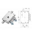 Serrure de porte blindée avec cylindre européen pour Esety Interaxis 25 goupilles rallongées