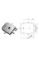 European cylinder security door lock for Mottura 3 pin 25 side handle square