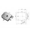 Serratura porta blindata a cilindro europeo per Mottura 3 perni 25 quadro maniglia laterale