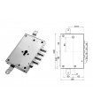 Cerradura blindada con cilindro europeo para Mottura Effepi 4 pitones casquillos roscados