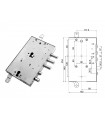 Serratura porta blindata a cilindro europeo per Mottura Gardesa 2 cilindri boccole filettate