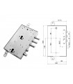 Serratura porta blindata a cilindro europeo per Mottura Gardesa 2 cilindri
