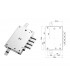 Double bitted security door lock for Mottura Securemme 4 pins