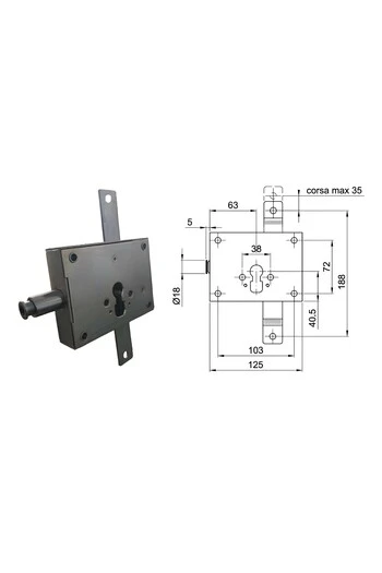 Cerradura de cilindro europeo de seguridad para puertas Blockast