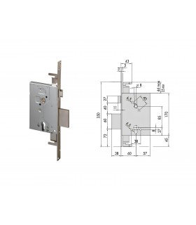 European cylinder security door lock for Cisa 60 for wood