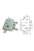 European cylinder security door lock for Gasperotti 6mm protrusion