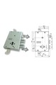 European cylinder security door lock for Gasperotti 9mm protrusion
