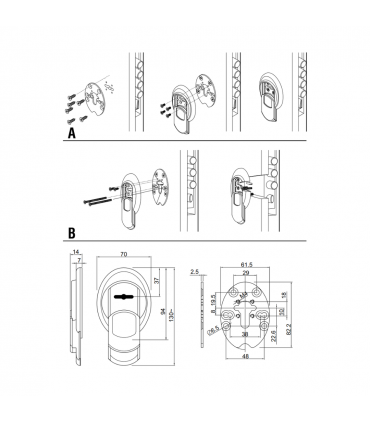 Armored anti-acid double bit slide defender Disec all colors for armored door