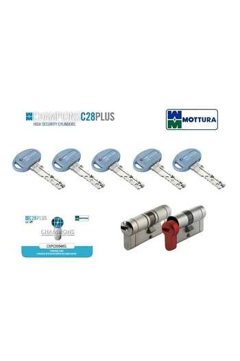 Mottura C28 Plus cylindre de sécurité européen à 5 clés avec verrouillage par friction différentes tailles