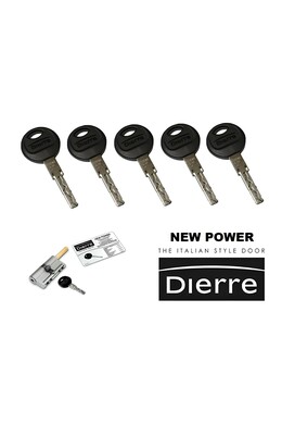 Cylinder europero security 5 keys Dierre New Power Top class various sizes