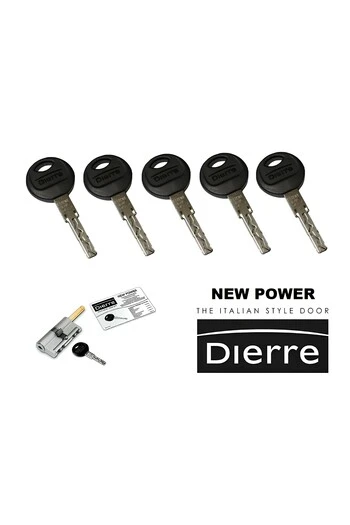 Dierre New Power Top class 5-Schlüssel Sicherheitszylinder verschiedene Größen