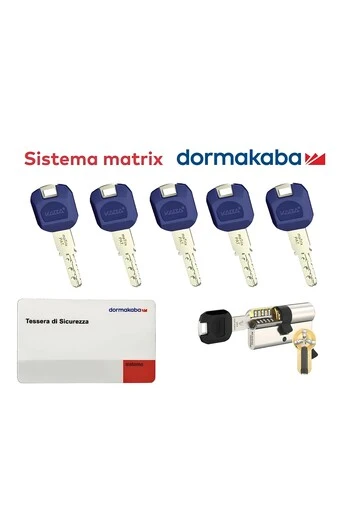 Kaba Matrix Plus Lam European security cylinder 5 keys clutched various sizes
