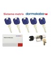 Kaba Matrix Plus Lam European security cylinder 5 keys clutched various sizes