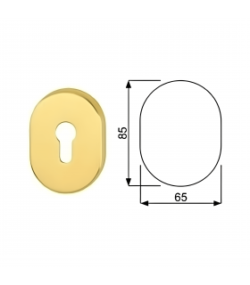 Plate for armored door with European cylinder for Cisa Mottura Dierre Securemme