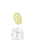 Placa Tesio color bronce para puerta acorazada con cilindro europeo para Cisa Mottura Dierre Securemme