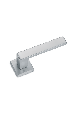 Poignée carrée en chrome satiné pour porte blindée avec cylindre européen pour Cisa Mottura Dierre Securemme