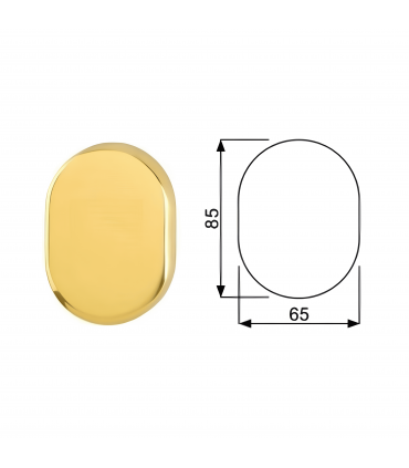 Placca Chiusa per porta blindata a cilindro europeo per Cisa Mottura Dierre Securemme