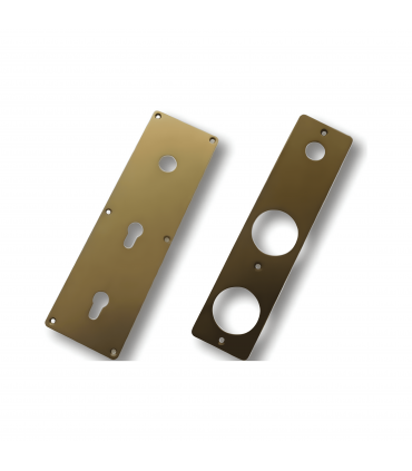 Placche Ferbona colore bronzo per porta blindata a cilindro europeo per Cisa Mottura Dierre Securemme