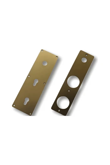 Plaques Ferbona couleur bronze pour porte blindée avec cylindre européen pour Cisa Mottura Dierre Securemme