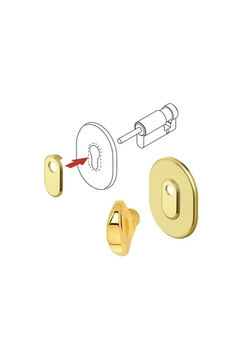Pomo con adaptador de cilindro europeo para Cisa Mottura Dierre Securemme