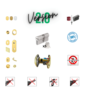 Kit rinforzo serratura completo per porta blindata a cilindro europeo